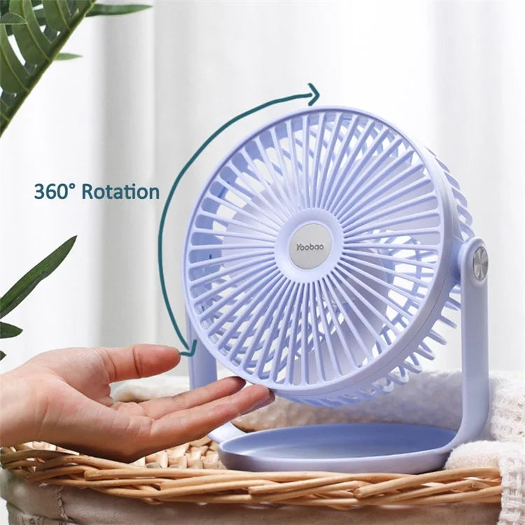 YOOBAO Y-F2 USB Powered Desktop Fan Rotatable Mute Table Cooling Fan