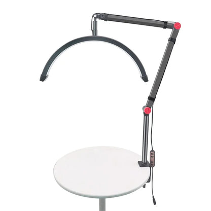 HD-M3X PRO Nail Desk 16-Inch Half Moon Light Eyelash Tech Lamp with Adjustable Brightness