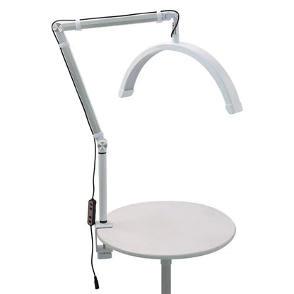HD-M3X PRO Nail Desk 16-Inch Half Moon Light Eyelash Tech Lamp with Adjustable Brightness