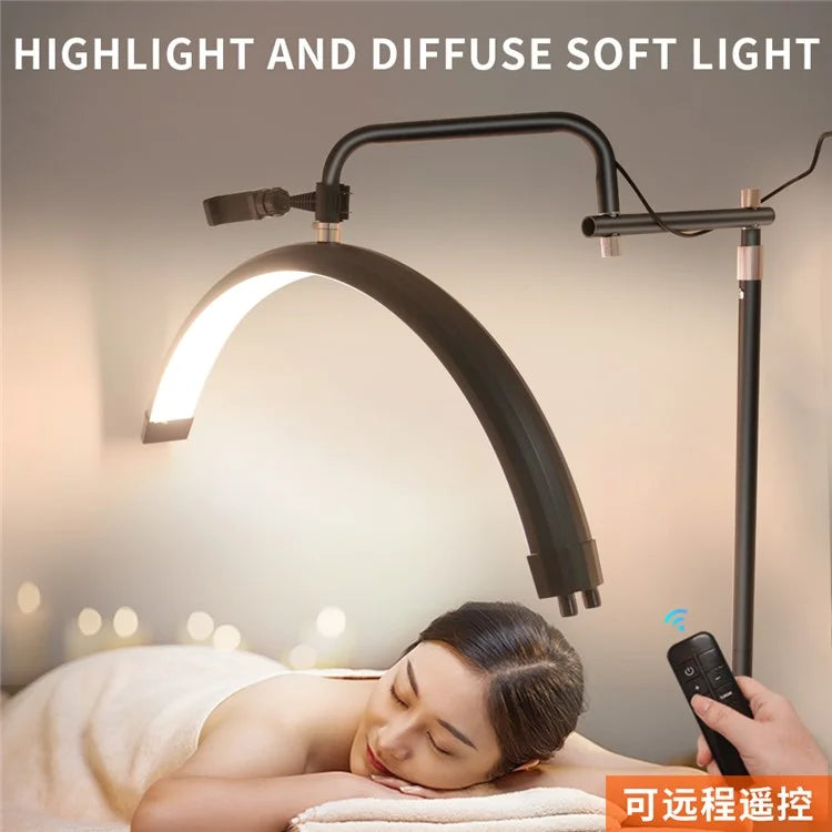 HD-M28X Adjustable Brightness 28-Inch Floor Lamp Half Moon Light for Eyelash Extensions