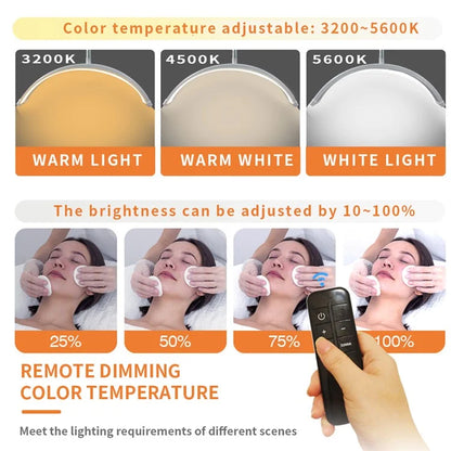 HD-M700X 24-Inch Floor Lamp Half Moon Light for Eyelash Extensions, Nail Tech