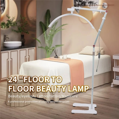 HD-M700X 24-Inch Floor Lamp Half Moon Light for Eyelash Extensions, Nail Tech