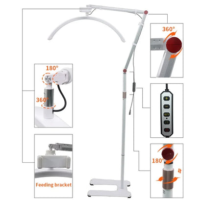 HD-M700X 24-Inch Floor Lamp Half Moon Light for Eyelash Extensions, Nail Tech