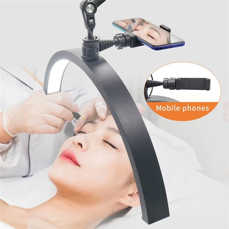 HD-M7X 20-Inch Half Moon Light Eyelash Tech Lamp with Adjustable Brightness