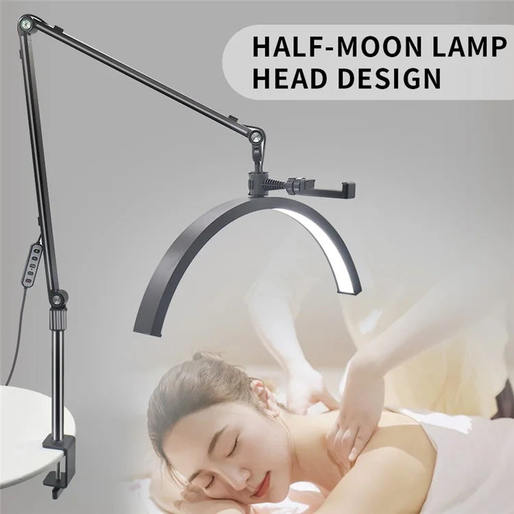 HD-M7X 20-Inch Half Moon Light Eyelash Tech Lamp with Adjustable Brightness