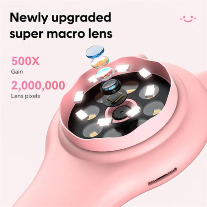335 Upgraded 500X Magnification 2-inch IPS Screen Children Microscope Science Experiment Toy