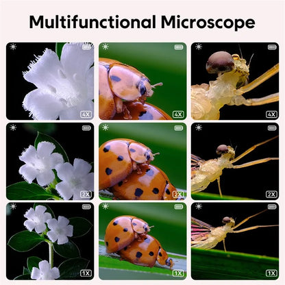 335 Upgraded 500X Magnification 2-inch IPS Screen Children Microscope Science Experiment Toy