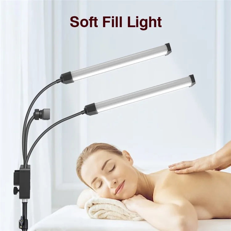 HD-100XJ Dual Arm Skin Care Beauty Light Photography Live Streaming LED Fill Light