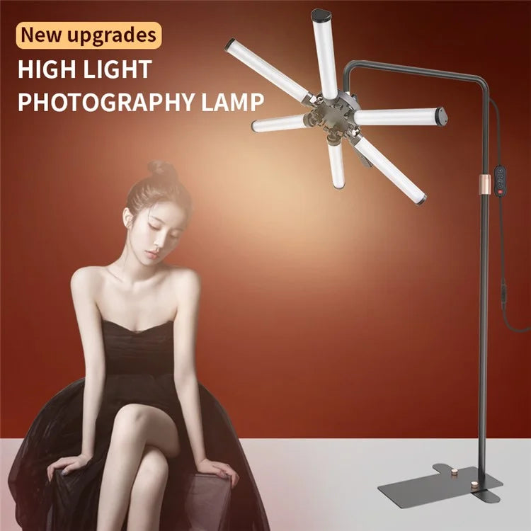 HD-M26X 6-Arm Skin Beauty Light Photography Live Streaming LED Fill Light