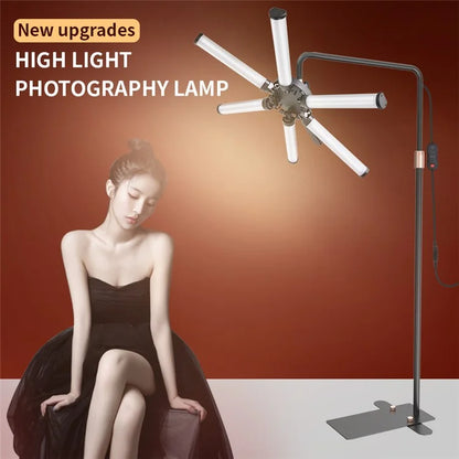 HD-M26X 6-Arm Skin Beauty Light Photography Live Streaming LED Fill Light