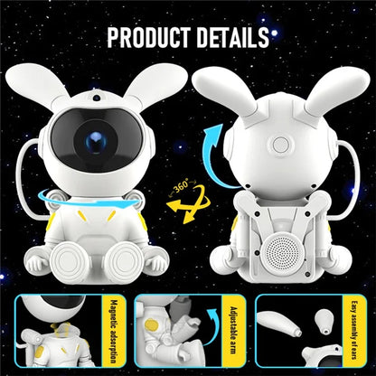 G002 Remote Control Space Rabbit Projector Lamp Stars Nebulae Projection Table Light