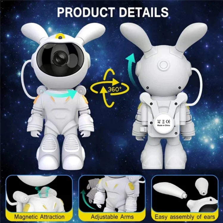 G001 Stars Nebulae Projection Table Light Space Rabbit Projector Lamp with Timing Function