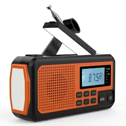 373 Multifunctional Outdoor Emergency Hand Crank AM / FM Solar Radio Power Bank, EU Version