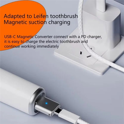 8 Pin Female to Elbow 3 Pin Converter Magnetic Charging Adapter for Laifen Electric Toothbrush