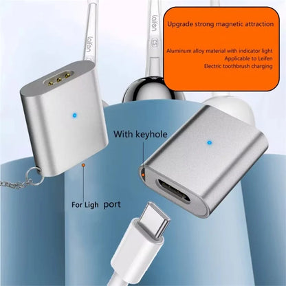 8 Pin Female to Elbow 3 Pin Converter Magnetic Charging Adapter for Laifen Electric Toothbrush