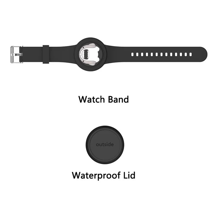 Waterproof Case for Apple AirTag Silicone Watch Band Bluetooth Tracker Protector Cartoon Pattern