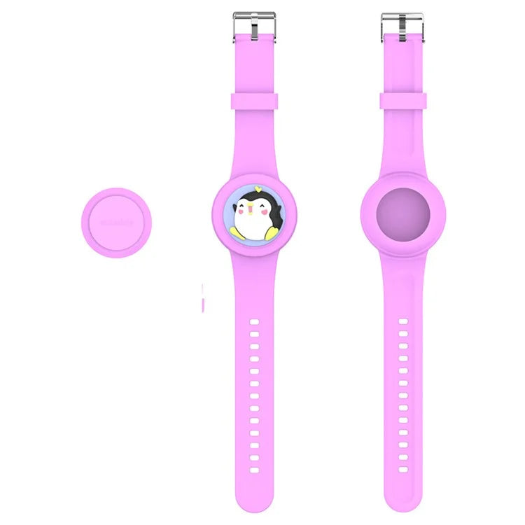 Waterproof Case for Apple AirTag Silicone Watch Band Bluetooth Tracker Protector Cartoon Pattern