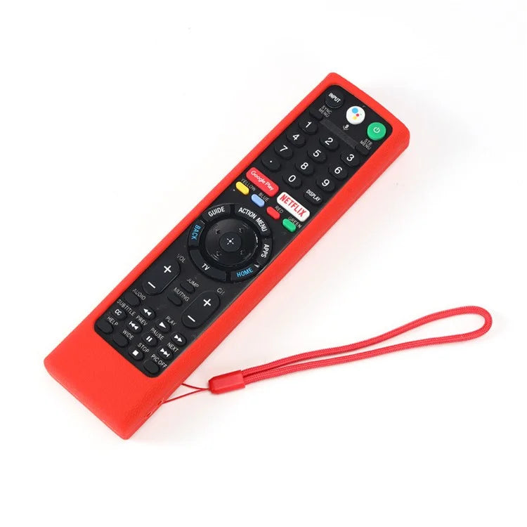 Silicone Cover for Sony TV RMF-TX300U RMF-TX200E Remote Control Shockproof Case with Strap