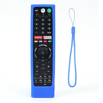 Silicone Cover for Sony TV RMF-TX300U RMF-TX200E Remote Control Shockproof Case with Strap