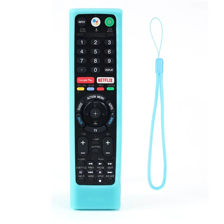 Silicone Cover for Sony TV RMF-TX300U RMF-TX200E Remote Control Shockproof Case with Strap