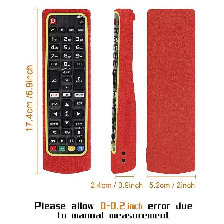 Silicone Protective Case for LG AKB Series Smart TV Remote Control Cover with Strap