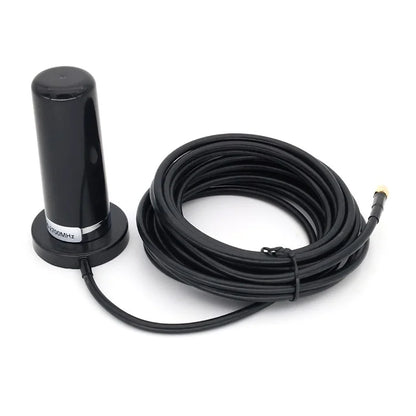 4G LTE 700-2700MHZ Small Steel Gun Antenna 5.5cm Strong Magnetic Base Large Sucker with 5m SMA-Male Extension Cable