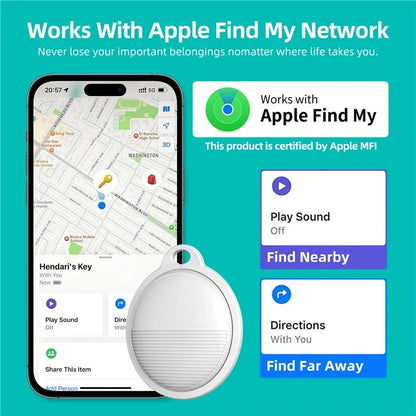 F03 Pet Smart Finder Bluetooth Luggage Tracker Key Smart Tag Compatible with Apple Find My