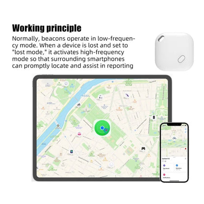 F02 Smart Finder Bluetooth Luggage Tracker Key Smart Tag Compatible with Apple Find My