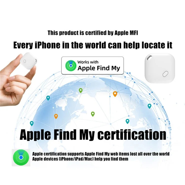 F02 Smart Finder Bluetooth Luggage Tracker Key Smart Tag Compatible with Apple Find My