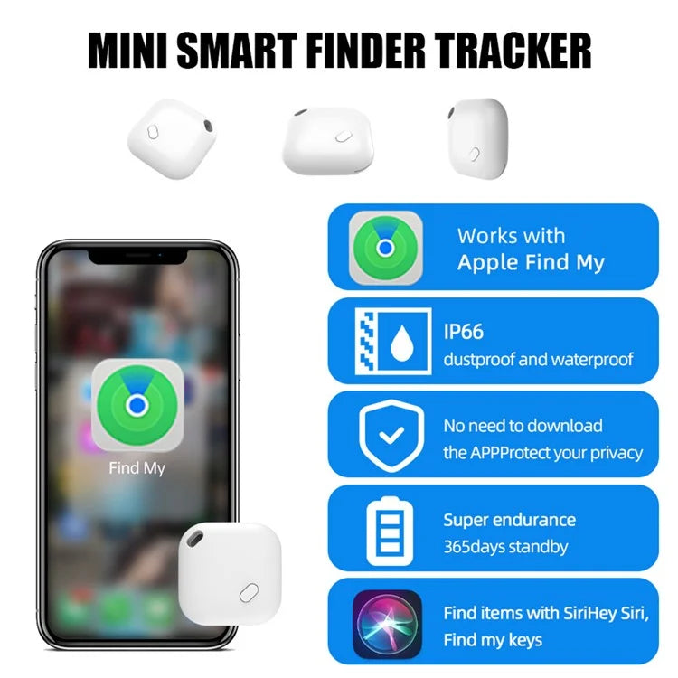F02 Smart Finder Bluetooth Luggage Tracker Key Smart Tag Compatible with Apple Find My