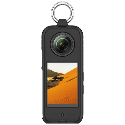 For Insta360 X4 Soft Silicone Case Action Camera Dustproof Protective Cover with Ring