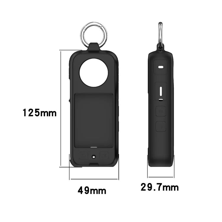For Insta360 X4 Soft Silicone Case Action Camera Dustproof Protective Cover with Ring