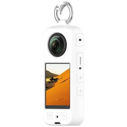 For Insta360 X4 Soft Silicone Case Action Camera Dustproof Protective Cover with Ring