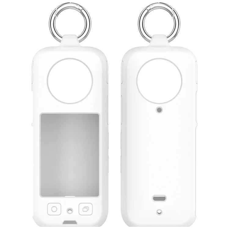 For Insta360 X4 Soft Silicone Case Action Camera Dustproof Protective Cover with Ring