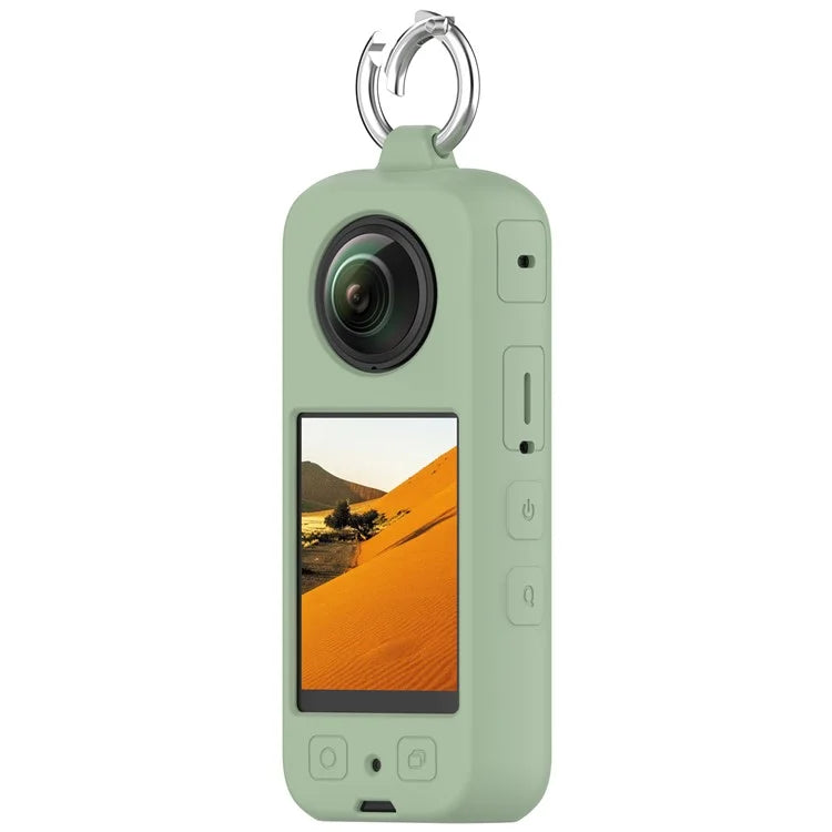 For Insta360 X4 Soft Silicone Case Action Camera Dustproof Protective Cover with Ring