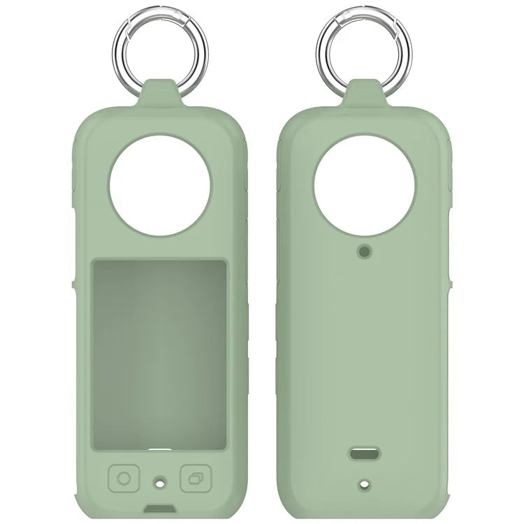 For Insta360 X4 Soft Silicone Case Action Camera Dustproof Protective Cover with Ring