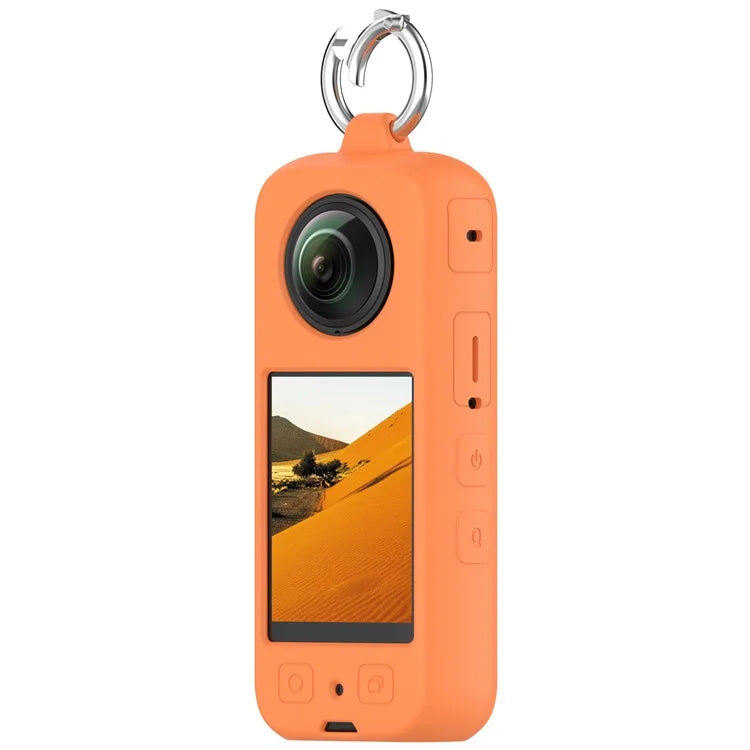 For Insta360 X4 Soft Silicone Case Action Camera Dustproof Protective Cover with Ring