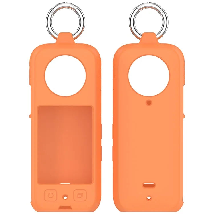 For Insta360 X4 Soft Silicone Case Action Camera Dustproof Protective Cover with Ring