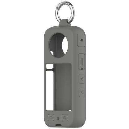 For Insta360 X4 Soft Silicone Case Action Camera Dustproof Protective Cover with Ring