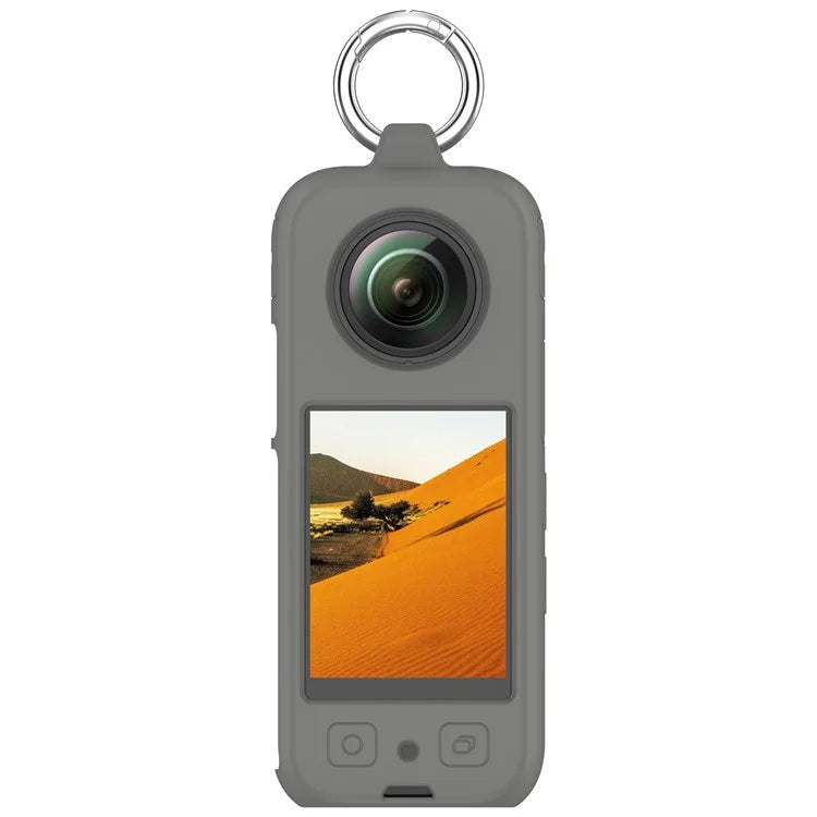 For Insta360 X4 Soft Silicone Case Action Camera Dustproof Protective Cover with Ring