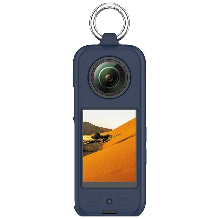 For Insta360 X4 Soft Silicone Case Action Camera Dustproof Protective Cover with Ring