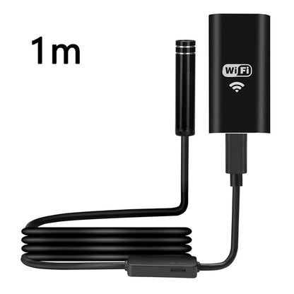 YPC100 1m Hard Wire WiFi Borescope 8mm Camera Lens Cell Phone Inspection Endoscope