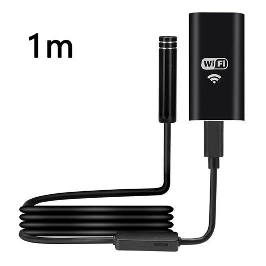 YPC100 1m Hard Wire WiFi Borescope 8mm Camera Lens Cell Phone Inspection Endoscope
