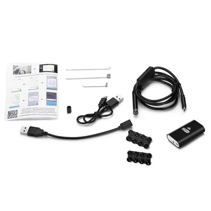 YPC100 1m Hard Wire WiFi Borescope 8mm Camera Lens Cell Phone Inspection Endoscope