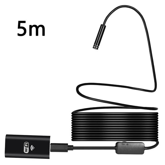 YPC100 5m Flexible Wire WiFi Borescope 8mm Camera Lens Cell Phone Inspection Endoscope