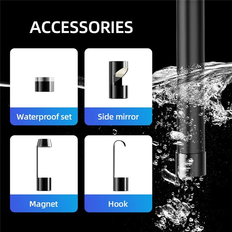 109A 10m Hard Wire WiFi Endoscope Night Vision Camera Lens Industrial Borescope for Cell Phone