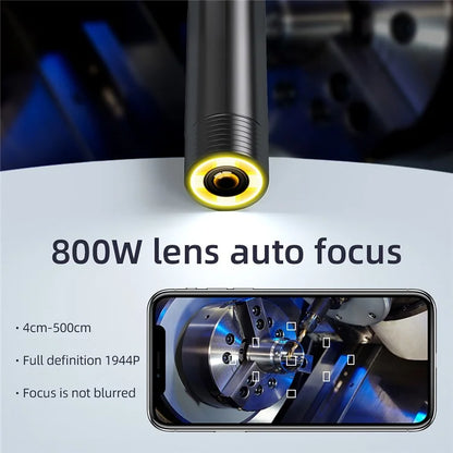 109A 10m Hard Wire WiFi Endoscope Night Vision Camera Lens Industrial Borescope for Cell Phone