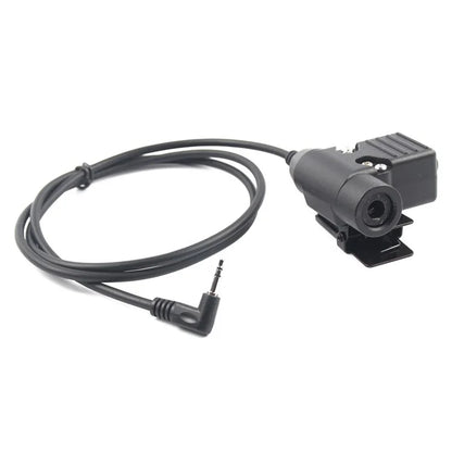 2.5mm Jack Ham Radio Walkie Talkie U94 PTT Headset Adapter for Motorola Talkabout T5428 / TLKR T80 / EM1000 / EM1000R / EM1010TPR