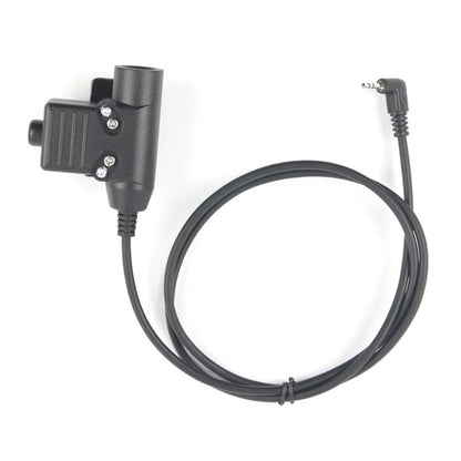 2.5mm Jack Ham Radio Walkie Talkie U94 PTT Headset Adapter for Motorola Talkabout T5428 / TLKR T80 / EM1000 / EM1000R / EM1010TPR