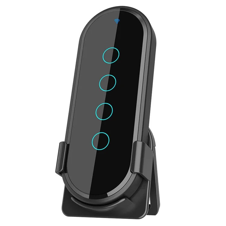 RF433 Remote Control Touch Switch 4 Gang 2.5D Tempered Glass Wireless Interruptor Switch